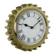 8 in. Aluminum Gear Table Clock, Gold