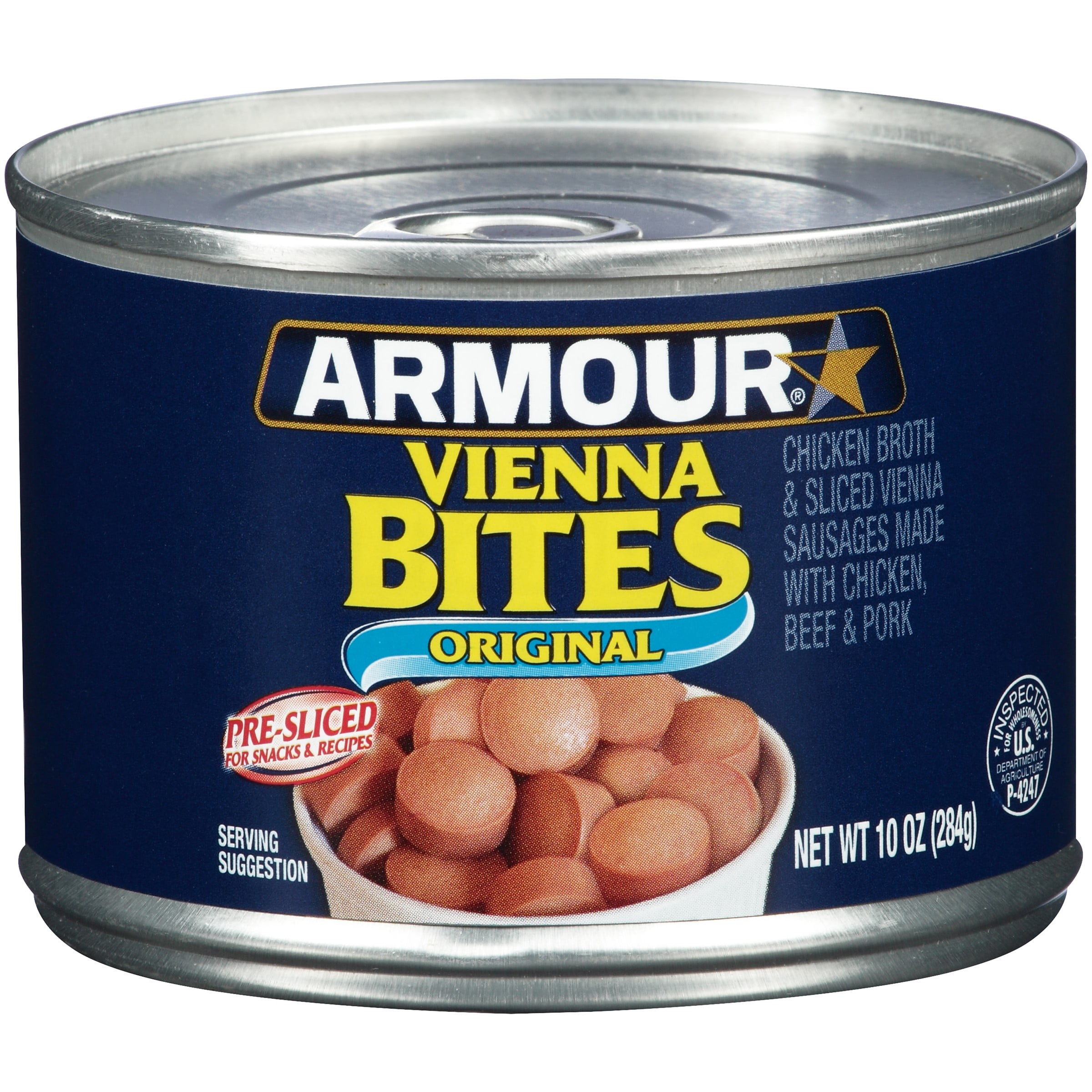 (2 pack) Armour Original Vienna Bites, 10 oz Can – Flavorful Ready-to-Eat Snack or Recipe Ingredient