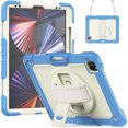 thumbnail image 2 of For iPad Pro 12.9 inch Case (2022/2021/2020/2018), 360 Rotating Shockproof Cover with Stand, Screen Protector, Shoulder Strap, Cream Navy, 2 of 7