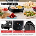 thumbnail image 4 of Dual-Zone Electric Omelette Maker Nonstick, Breakfast Sandwich Maker with Cool-Touch Handle, Easy To Clean, Indicator Lights, Housewares Stainless for Dorm & Travel (black,1), 4 of 10