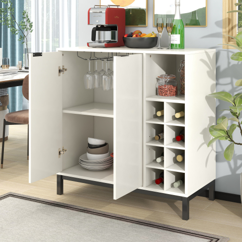 Bar Modern Buffet Sideboard with Wine Rack and Wine