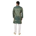 thumbnail image 4 of eloria Men's Tunic Jacquard Kurta Pajama Indian Traditional Suit Wedding Party Dress Set Party Wear Apparel, 4 of 6