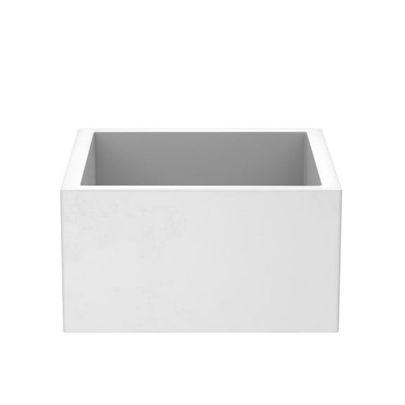 Native Trails Nsb1515 Nativestone 15" Farmhouse Single Basin Concrete Kitchen Sink - Pearl