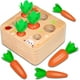thumbnail image 1 of Juego de combinación de formas y tamaños de cosecha de zanahorias, habilidad motora fina, Montessori de madera, 1 of 5