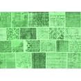 thumbnail image 1 of Ahgly Company Indoor Rectangle Patchwork Emerald Green Transitional Area Rugs, 5' x 7', 1 of 4