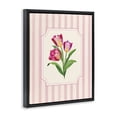 thumbnail image 2 of Stupell Industries French Country Magenta Tulips over Stripes Black Floating Frame Canvas Art, 17 x 21, by Diane Neukirch, 2 of 8