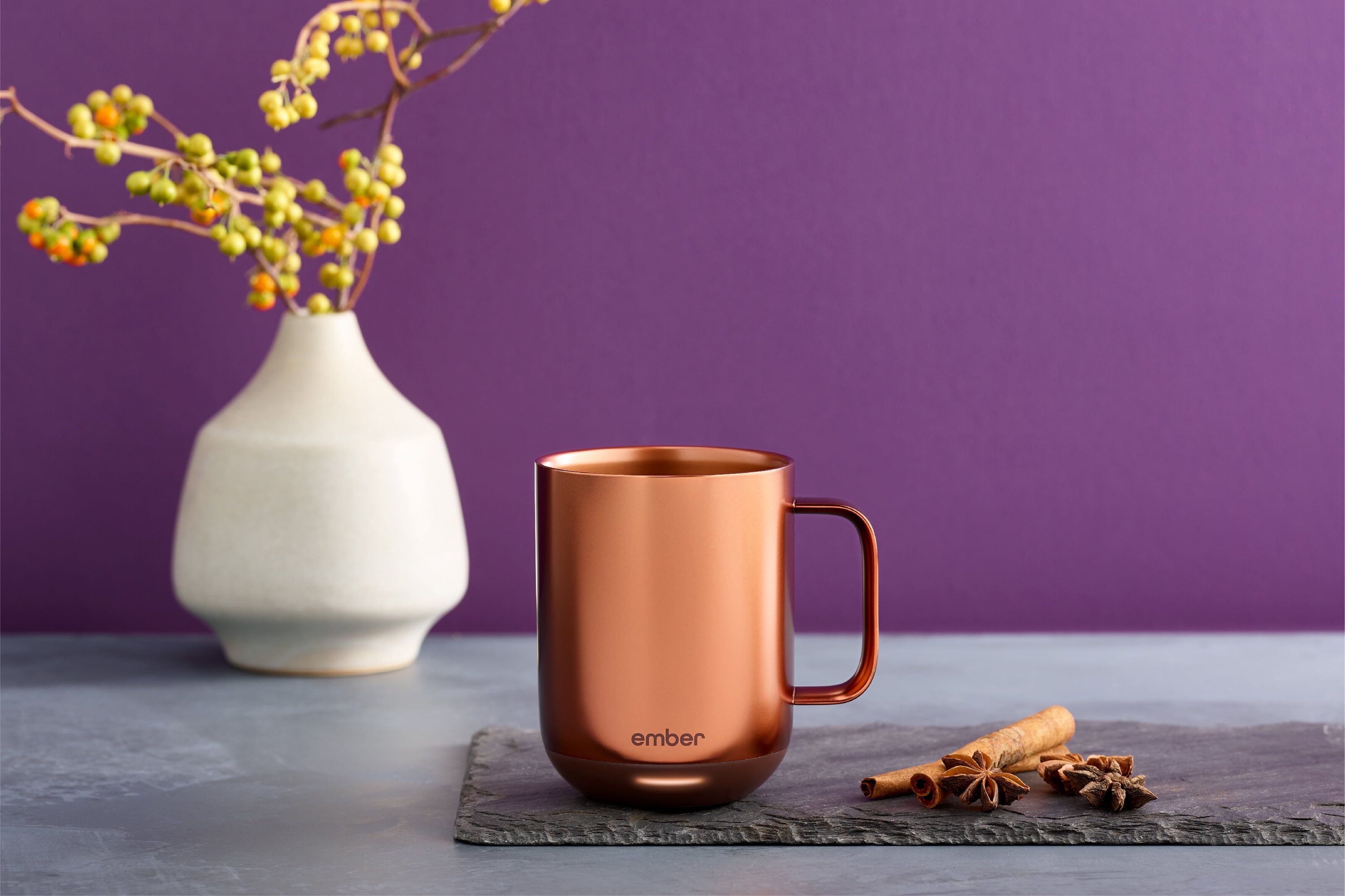 Ember Temperature Control Smart Mug 2, 10 oz, Copper, Up To 1.5-hr Battery Life - App Controlled Heated Coffee/Tea Mug - Improved Design