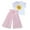 Pink, variant on EnJoCho Baby Beach Outfit Toddler Kids Girls Clothing Sets Summer Sunflower T Shirt Tops Chiffon Ruched Loose Pants Outfits Children Clothes Baby Kids Party Comfort Clothing Trendy Set