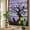 Purple, variant on Halloween Window Privacy Film Rainbow Static Cling Stain Glass Window Film for Glass Door, Decorative Sunroof Decal Sticker for Car 17.7"x39.3" Black Spooky Trees Bats Cats Rustic Wood Purple