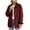 Wine, variant on Chiccall Women Fall Winter Jackets Oversized Vintage Corduroy Lapel Button Down Coat with Pockets Navy L