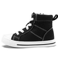 thumbnail image 5 of Kushyshoo Kids Canvas Sneakers Black High-Top Children Walking Shoes 11M, 5 of 5