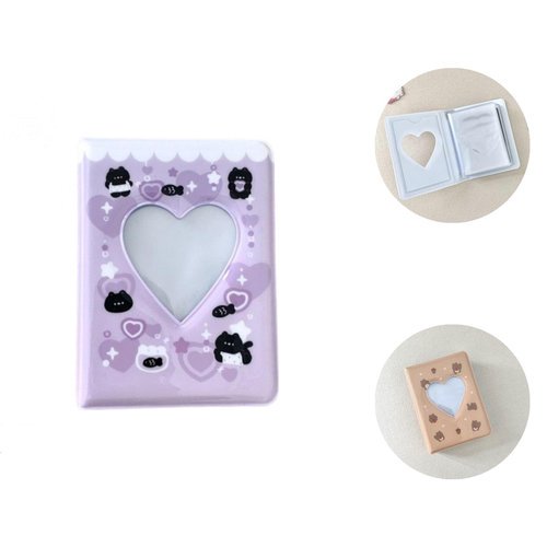 3 Inch 40 Pockets Card Book Waterproof Mini Cartoon Animal Photo Album Storage Pouch Dormitory Supplies