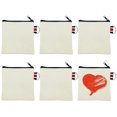 thumbnail image 1 of 6PCS Coin Purse Canvas Portable Change Holder Coin Pouch Change Purse for Women, 1 of 10