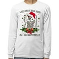 thumbnail image 2 of Santa Skeleton Dead Inside Long Sleeve Shirt Unisex Medium White, 2 of 5