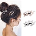 thumbnail image 1 of Pinzas para el pelo de estrella, pasadores para el pelo de novia, boda, cristal, diamantes de imitación, horquillas para el pelo, accesorios para el cabello para mujeres y niñas (paquete de 2) Vhermosa CZMR-XM60, 1 of 7