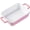 Pink, variant on Ceramic Baking Dish, Rectangular Baking Pan Bread Pan Non-Stick Casserole Dish with Double Handles for Baking Oven & Stovetop Safe (8.27 X 4.92 X 1.91 Inch) (Red)