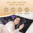 thumbnail image 2 of Yiaed Body Pillow Cover, Ultra Soft Microfiber Pillowcases, Breathable Long Pillow Case, Envelope Closure-Purple-Eyed Floral Leopard (20x54 inch)（Pillow core not included）, 2 of 5