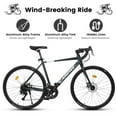 thumbnail image 6 of A28320R 700Cx28 Road Bike, Lightweight Aluminum Frame, Disc Brakes, 16-Speed, Fast Acceleration, Suitable for Men and Women, Ideal for High-Intensity Riding, 6 of 13