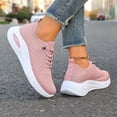 thumbnail image 4 of Tennis Shoes for Women 2026 Breathable Flat Air Cushion Orthopedic Lace up Sneakers Lightweight Walking Athletic Running Shoes Pink Size 6, 4 of 6