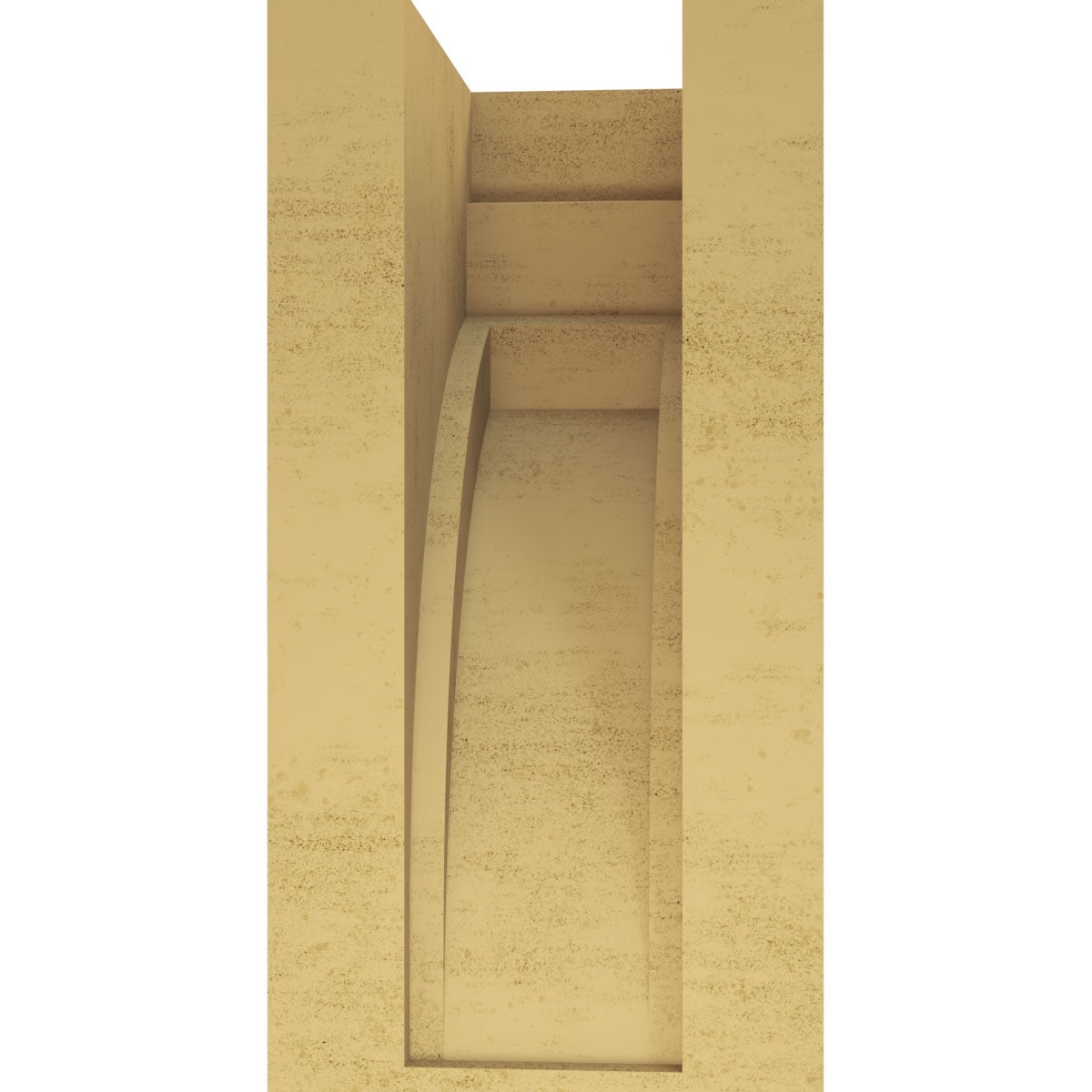 8"W x 8"D x 16"H Wide Rockford Rough Cedar Woodgrain TimberThane Corbel, Primed Tan