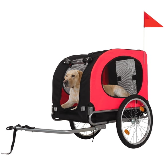 Towallmark Pet Bicycle Trailer, 88LBS Dog Cart for Bicycle, Pet Cart Bicycle Carrier for Small and Medium Pets, Easy Folding Cart Frame, Quick Release Wheel, Washable Non-Slip Lining