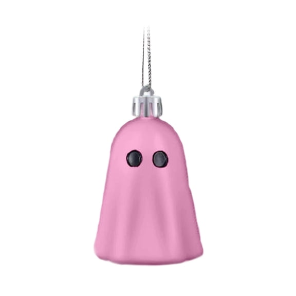 Halloween Hanging Ornaments Cute Ghost Tree Decorations, Pastel Pink & Light Pink Mini Pendant Set for Home Party Supplies, Spooky Festive Accents for Indoor Display & Celebration (Pink)