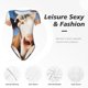 thumbnail image 4 of Balery Blue Sky Meadow Cute Cow Body de cuello redondo de manga corta para mujer Tops de manga corta Tops básicos-Large, 4 of 7
