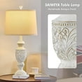 thumbnail image 3 of 26.5" Farmhouse Table Lamp Set of 2, 3-Way Dimmable Touch Control Bedside Lamps Vintage Rustic Side Table Nightstand Lamps for Bedroom Living Room Stduy Room Side Tale Lamps (Whitewashed Gold), 3 of 7