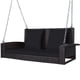 thumbnail image 5 of Costway Columpio Colgante de Ratán para Patio de 2 Personas Banco para Porche, Silla con Cojín, Color Negro, 5 of 7