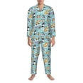 thumbnail image 3 of Fotbe Dogs Pattern Long Sleeve Pajama Set for Men,Sleepwear Set,2-piece Loungewear Set,Soft PJs Comfy Nightwear with Pockets-X-Large, 3 of 7
