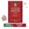 Starbucks Holiday Spice Flavored Cold Brew Coffee Medium Roast Coffee One Box of 4.65 oz. Makes 1 Pitcher Sweet Cinnamon Spice Notes