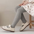 thumbnail image 2 of Pretxorve Kids Girls Tights Solid Knit Bow Dance Stretchy Casual Daily Wear Bottoms Sizes 2-7Y, 2 of 5