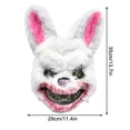 thumbnail image 2 of Led Halloween Mask, Mask for Masquerade Party, Creepy Halloween Decorations, Stuffed Bunny Plush, Halloween Led Lights Prop, 14X12 in Spooky White Rabbit Mask Ideal for Group, 2 of 3