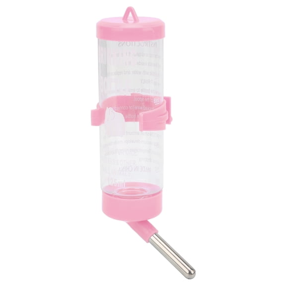 Hamster Water Bottle, Hamster Water Dispenser No Drip For Smal Pet Animals Pink 125ML