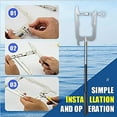 Telescoping Automatic Boat Dock Hook Stainless Steel Dock Hook Wire Guider Parking Tool Mooring