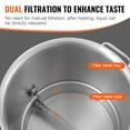 thumbnail image 4 of VEVOR Stainless Steel Kettle, 5 GALLON Brewing Pot, Tri Ply Bottom for Beer, Brew Kettle Pot, Home Brewing Supplies Includes Lid, Handle, Thermometer, Ball Valve Spigot, Filter, Filter Tray, 4 of 9