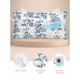 thumbnail image 2 of Blue Fruit Pillow Cases Cal King Size, Smooth Satin Pillowcase for Hair and Skin, Vintage Plant Nature Botanical Flower Floral Decorative Cooling Bed Pillow Covers with Zipper, 20x40 Inches, 2 of 5