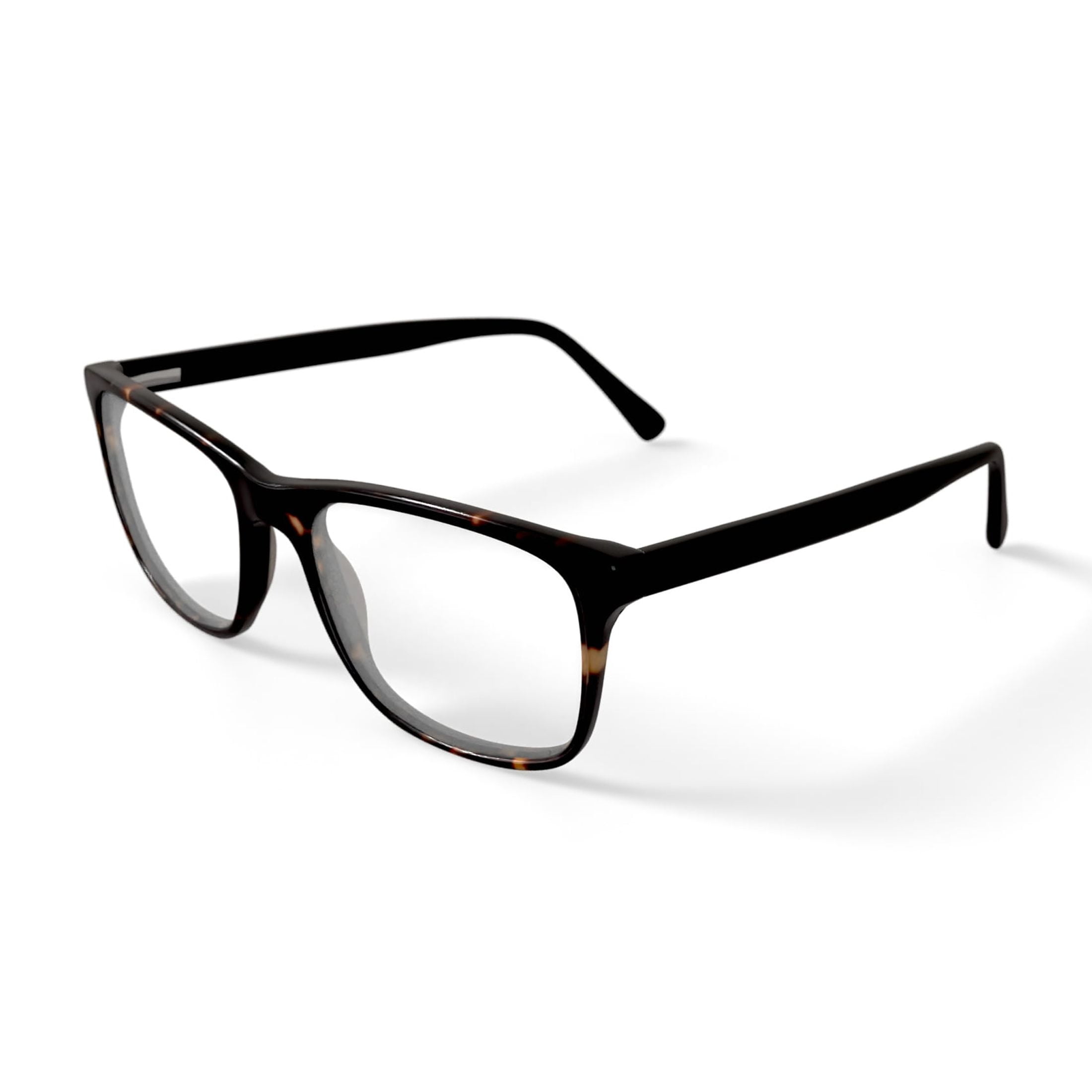Walmart Men's 0413-08 Square Prescription Eyeglasses with Case, Brown Tortoise