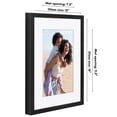 thumbnail image 6 of Americanflat 12x16 Picture Frame with Polished Plexiglass with 8x12 Mat Display Photo Soho Collection - Black, 6 of 8
