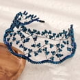 thumbnail image 4 of Miallo Handmade Blue Crystal Hair Hoop, Sparkling Beaded Wedding Guest Headband, Elegant Sapphire Tone Hair Jewelry, 4 of 6