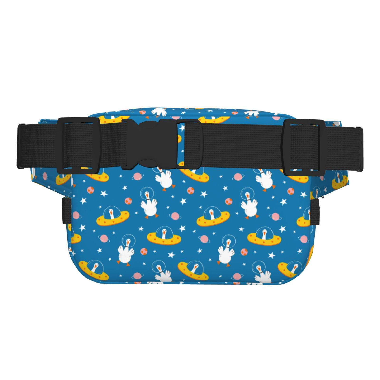 Hirioo Cartoon Goose for Double Layer Waist Bag Adjustable Fanny Pack For Travel Running Hiking