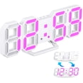 thumbnail image 1 of Wall Clock Digital Alarm Digital Wall LED Number Time Alarm Clock with 3 Auto Adjust Brightness, LED Electronic Clock with Snooze Function, Temperature Display, 1 of 8