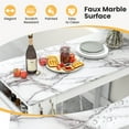 thumbnail image 6 of Gymax 47'' Long Counter Height Table Bar Table Faux Marble Pub Table w/ Cabinet, 6 of 10