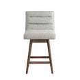 thumbnail image 6 of Armen Living Elias Brown Solid Wood Upholstered 26" Counter Height Swivel Barstool with Morning Fog Fabric Seat, 6 of 7