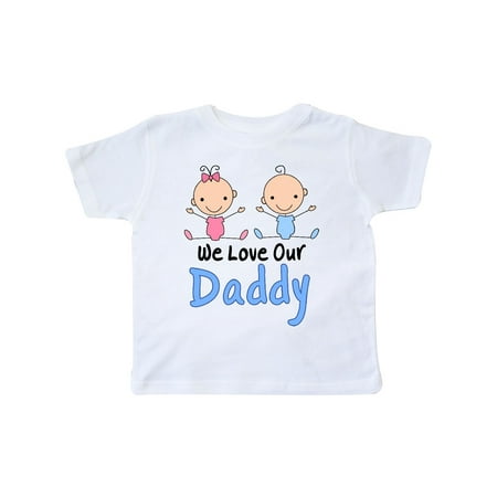 

Inktastic Boy Girl Twins Love Daddy Gift Toddler Boy or Toddler Girl T-Shirt