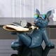 thumbnail image 5 of Escultura de francés, organizador de escritorio para almacenamiento de joyas, estatua de perro, banco de monedas, artesanía de animales, l Fernando llavero de estatua de resina, 5 of 5