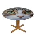 thumbnail image 3 of JEUXUS  Round Tablecloth, Compatible with Doughnut Donut Cat Waterproof Oil Proof Spill Proof Table Cloth, Wipe Clean Table Cover for Dining Table, Buffet Parties and Camping, 3 of 7
