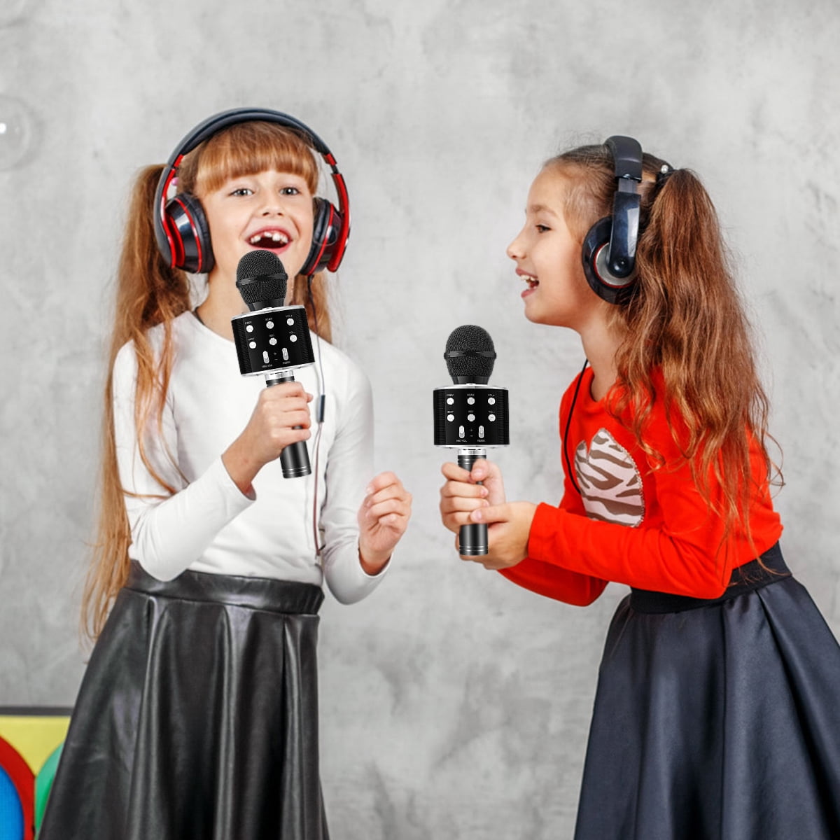 PayUSD Wireless Microphone for Kids Bluetooth Karaoke Microphone for adults 5-in-1 Portable Handheld Mic Speaker Birthday Christmas Gifts Toys for Girls Boys Adults All Age, Black