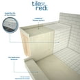 thumbnail image 4 of Tile Redi P3048lrb30kit Base'n Bench 60" X 30" Rectangular Shower Base - Nickel, 4 of 6