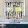 thumbnail image 2 of Leopard Print Kitchen Curtains 24 Inch Short - 3 Panel Set, Modern Cheetah Spot Design, Rod Pocket Animal Print Curtains 100% Polyester, Fashion Tropical Pattern for Living Room, Bedroom, Easy Wash, 2 of 5